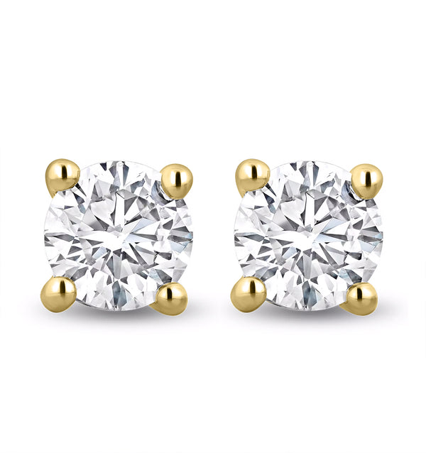 Lab Diamond Stud Earrings 1.00ct H/Si Quality in 9K Gold - 5.2mm